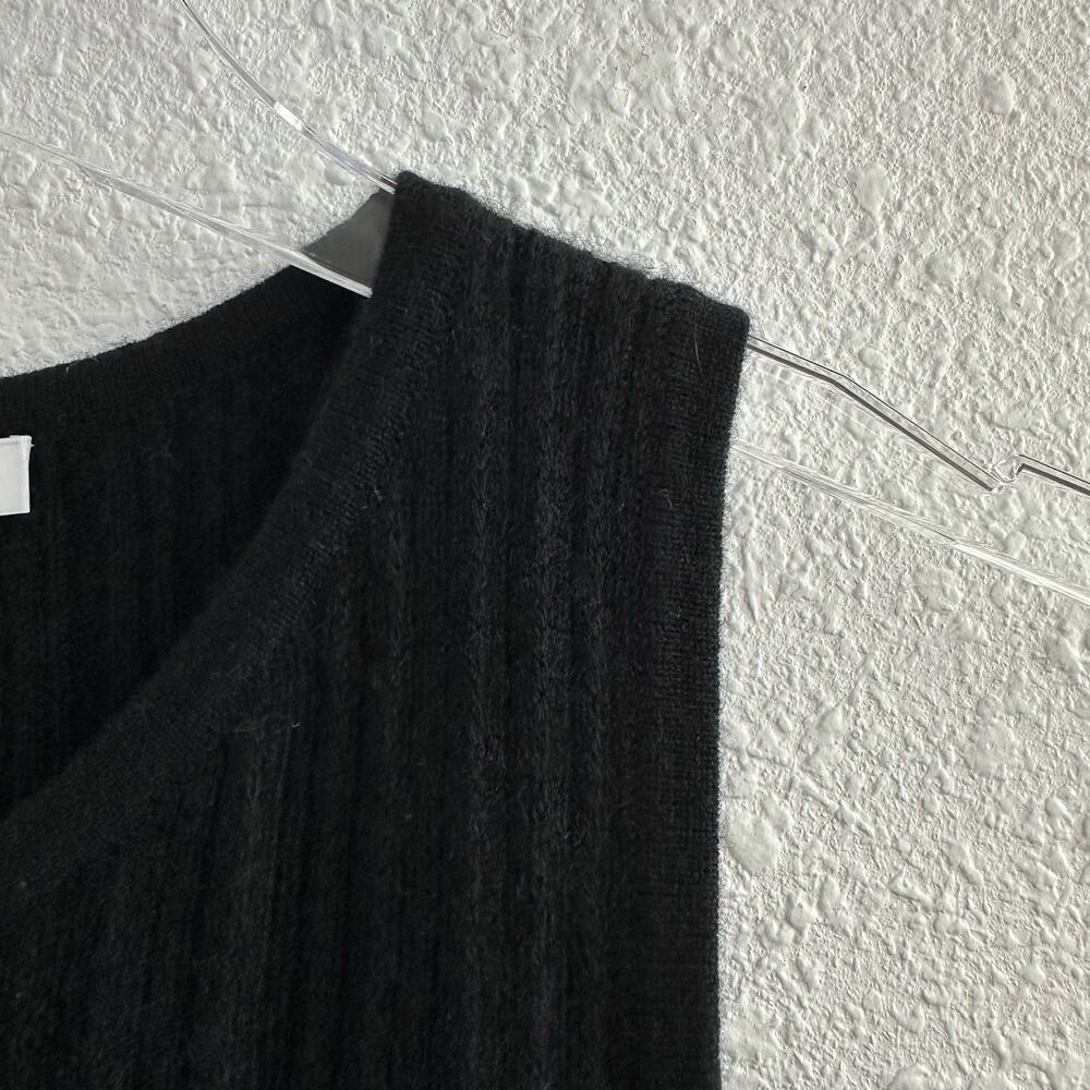 The Cashmere Project Ribbed Tank Women XL Black‎ Crew Neck Minimalist New - Picture 5 of 9